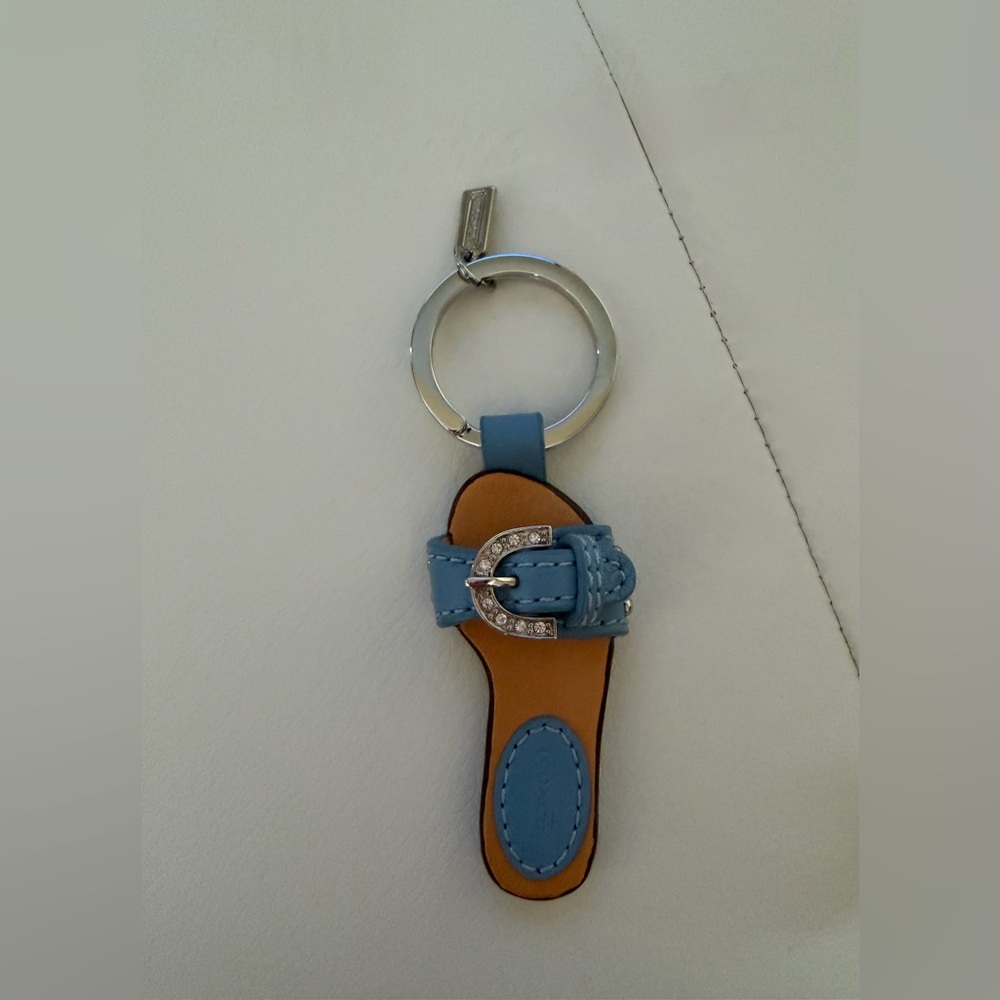 RARE, NWOT Vintage Coach Flip Flop Key Chain w/ Rhinestones